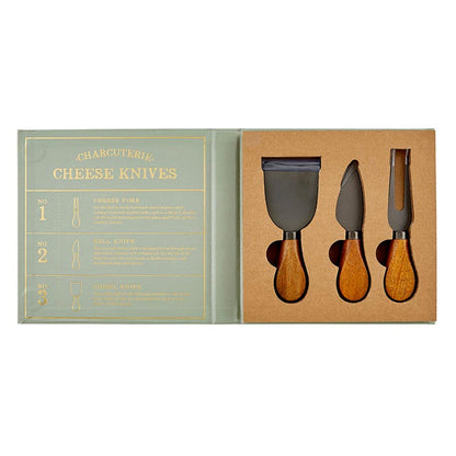 S/3 Acacia Wood Handle Cheese Knives