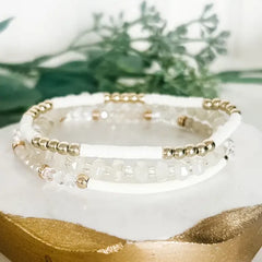 Set of 3 Beaded Stretch Bracelets