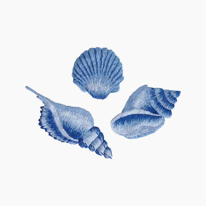 Shell Set Indigo Tissue Box Cover