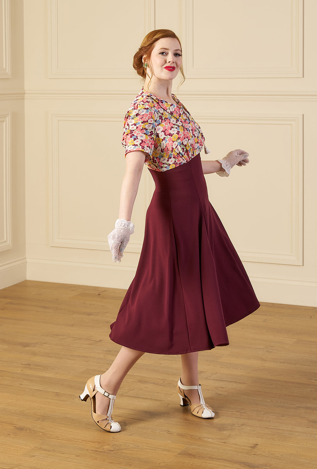 1940s Martha Tea Dress - Spring Parade