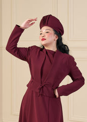 1940s Stanwyck Jacket - Aubergine