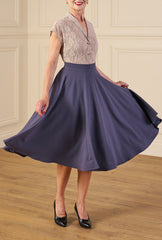 1950s Premium Circle Skirt - Steel