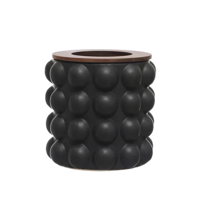 Stoneware Raised Dots Wastebin/Pot