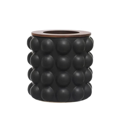 Stoneware Raised Dots Wastebin/Pot