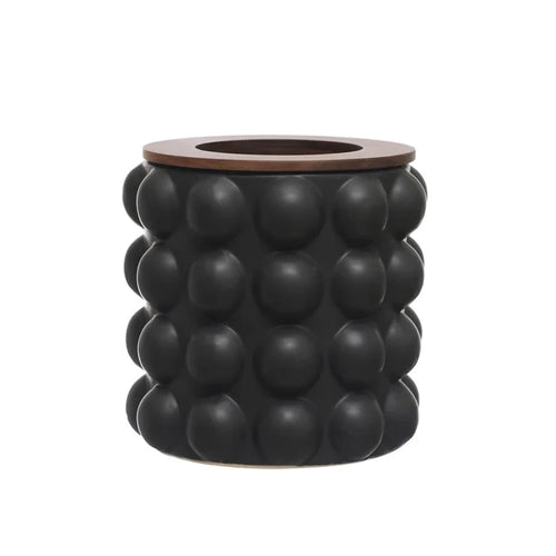 Stoneware Raised Dots Wastebin/Pot