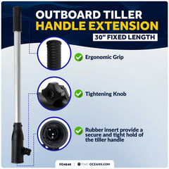 Tiller Extension Handle, 30" Fixed Length - FO4848 - Five Oceans
