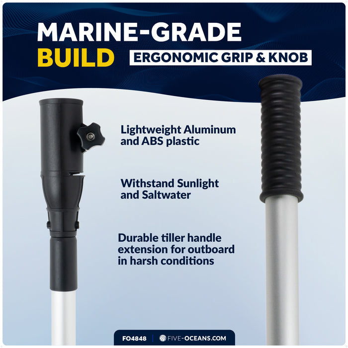 Tiller Extension Handle, 30" Fixed Length - FO4848 - Five Oceans