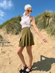 1930s Pleated Shorts - Khaki