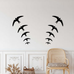 Swallow Birds Metal Wall Art - Decor available at Dekadron for $149.90