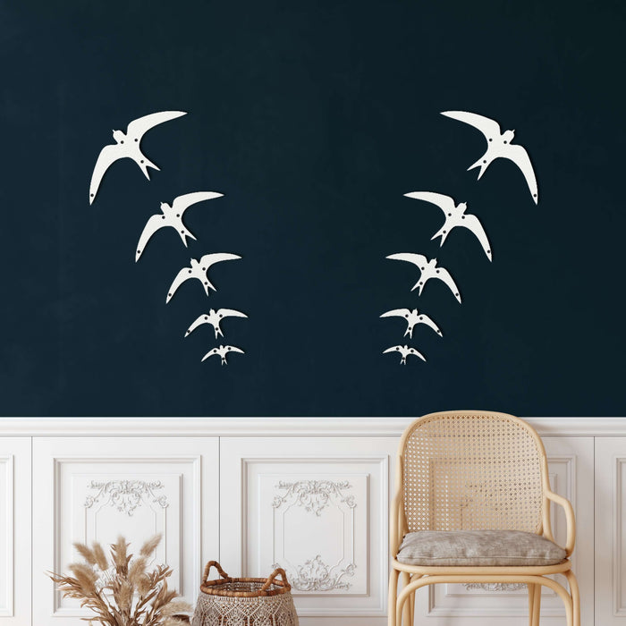 Swallow Birds Metal Wall Art - Decor available at Dekadron for $159.90