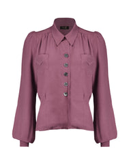 1940s Sweetheart Blouse - Plum