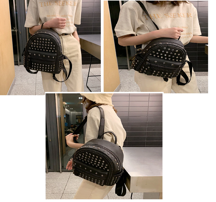 The Solid Rivet Shoulder Bag