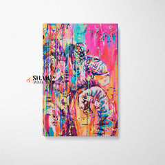 Thinking Monkey Abstract Canvas Wall Art
