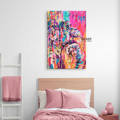 Thinking Monkey Abstract Canvas Wall Art