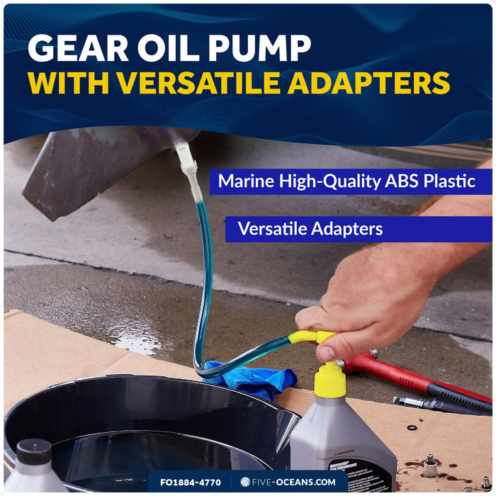 Universal Outboard Motor Flusher Rectangular Muffs & Gear Oil Pump Kit - FO1884-4770 - Five Oceans