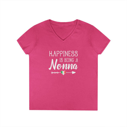 V-Neck T-Shirt - Happiness is Being a Nonna Shirt