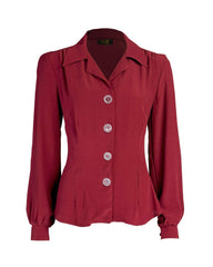 1940s Victory Blouse - Port
