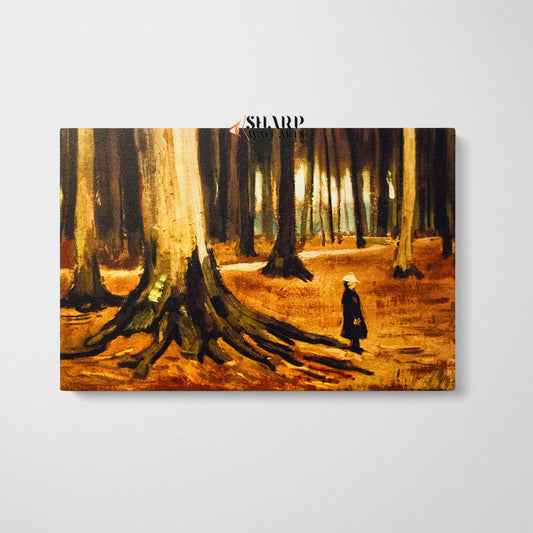 Vincent van Gogh Girl in the Woods Canvas Wall Art