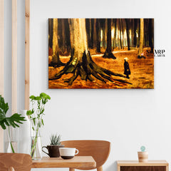 Vincent van Gogh Girl in the Woods Canvas Wall Art