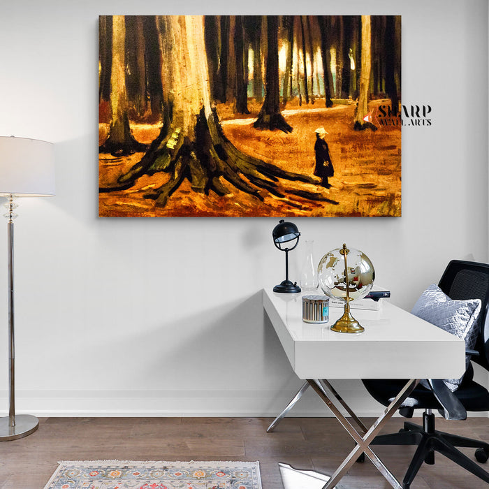 Vincent van Gogh Girl in the Woods Canvas Wall Art