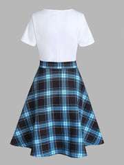 Vintage Style Plaid Dress