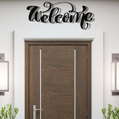 Welcome Metal Wall Art - Decor available at Dekadron for $59.90