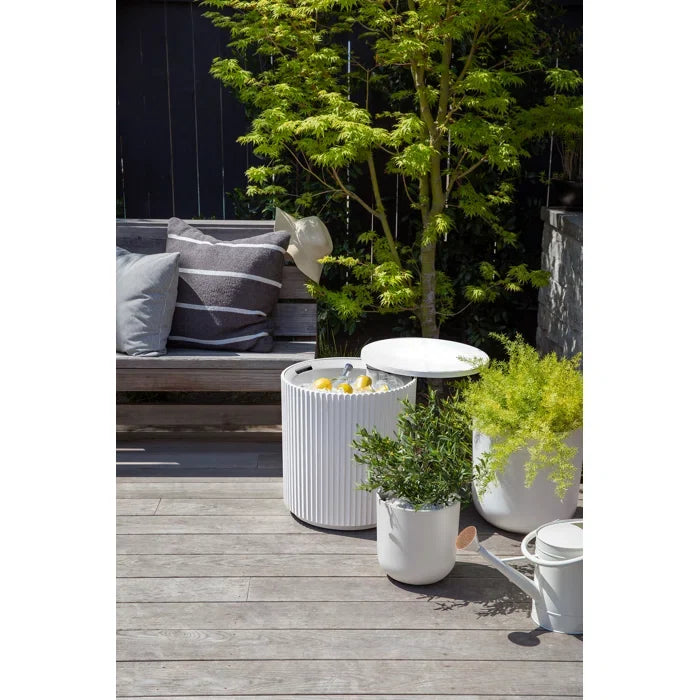 White Modern Eco Chill Side Table