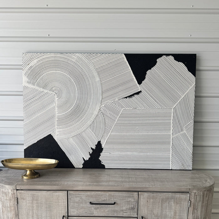 Art 15 – White Plaster Lines, front view