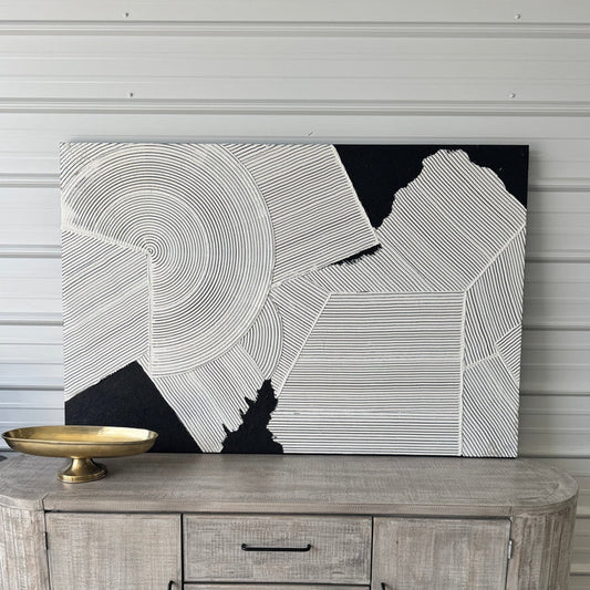 Art 15 – White Plaster Lines, front view