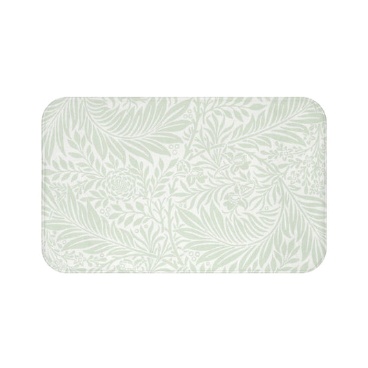 William Morris Bath Mat Larkspur Mint Aqua