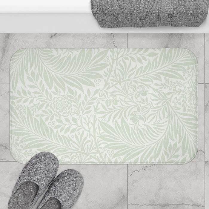 William Morris Bath Mat Larkspur Mint Aqua