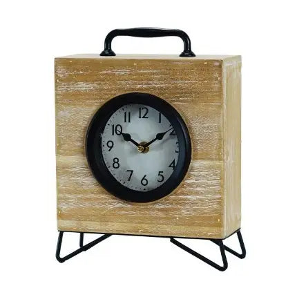 Wood Square Table Clock