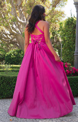 Abigail Maxi Dress ~ Rich Magenta Taffeta